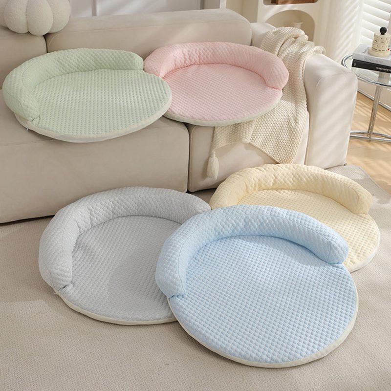 Round Bolster Dog Bed with Open Front
